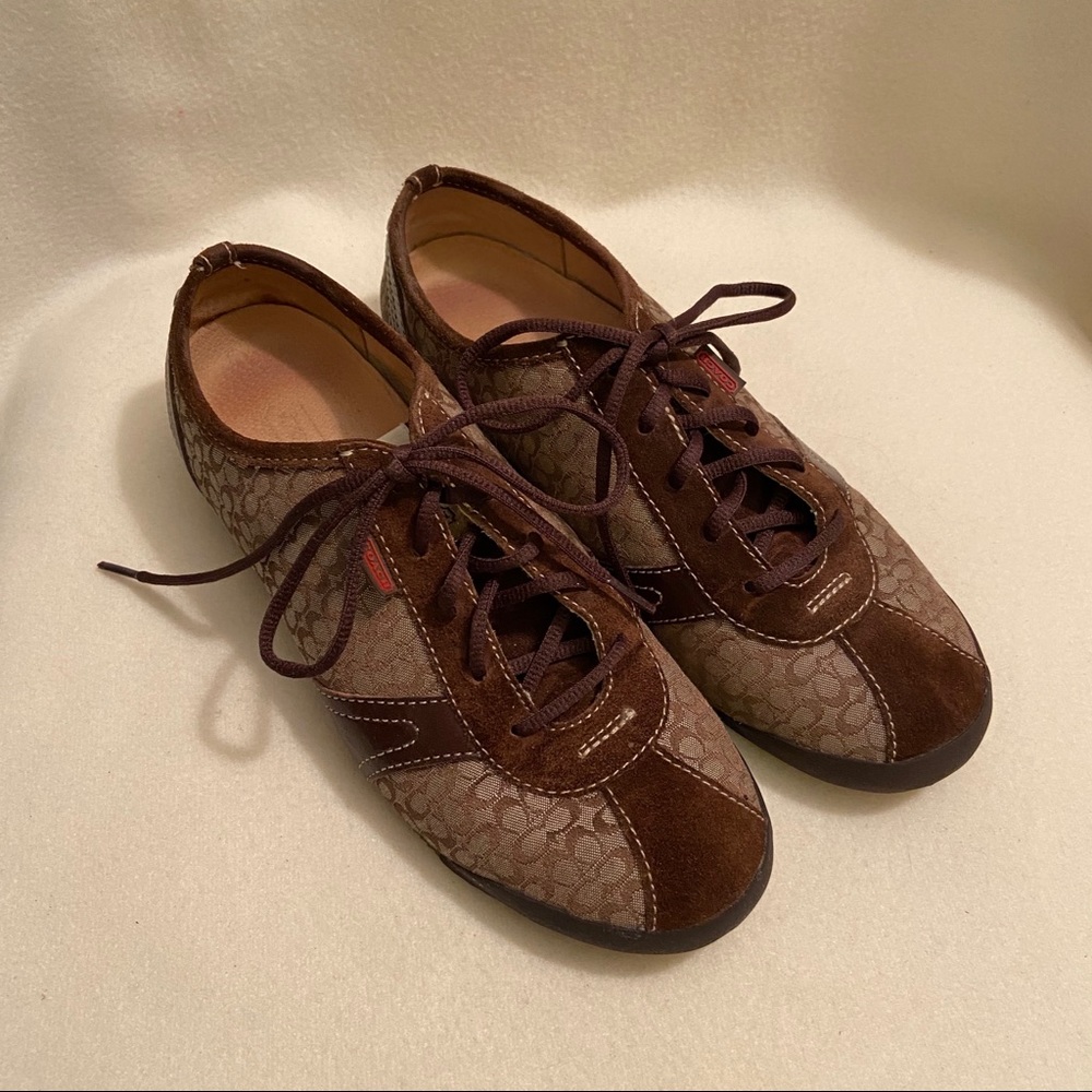 ✨EUC Coach Logo Tennis Shoes - Picture 1 of 3